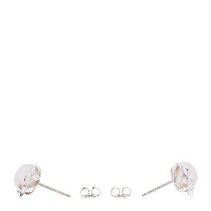 Tiffany Sterling Silver Pearl Paloma Picasso Olive Leaf Earrings 3 of 5