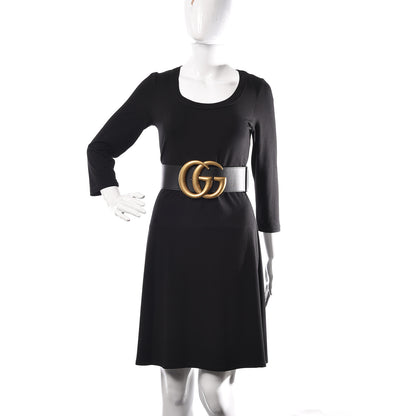 Gucci Calfskin Double G Wide Belt 75 30 Black 3 of 7
