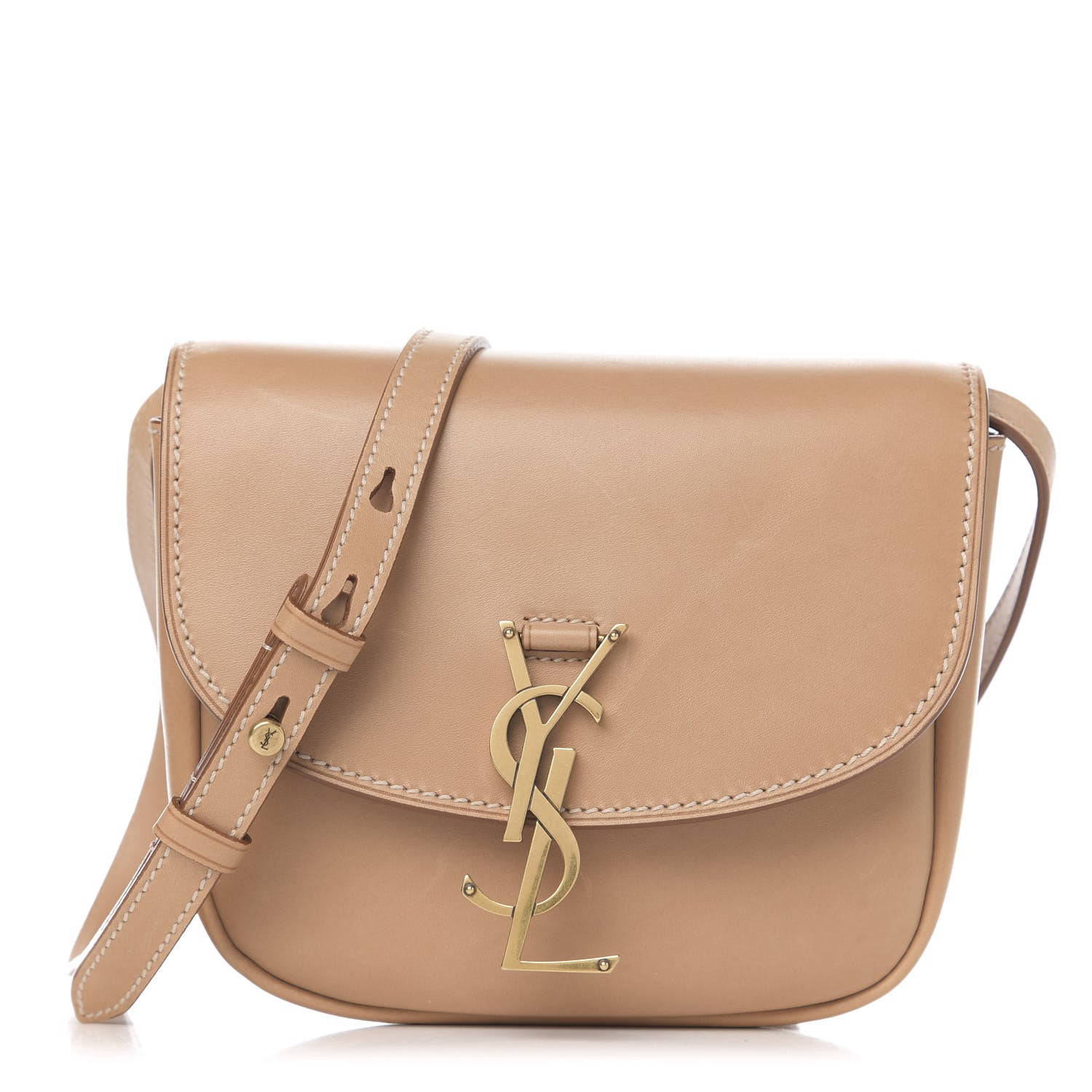 Saint Laurent Smooth Vintage Calfskin Small Kaia Satchel Brown Gold 1 of 14