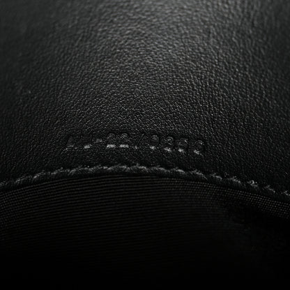 Salvatore Ferragamo Suede Crystal Gancini Wallet On Chain Black 7 of 8