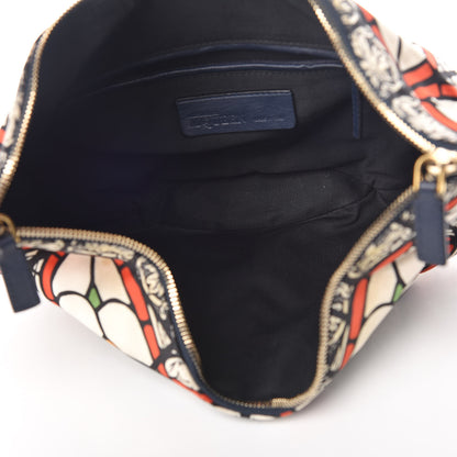 Alexander McQueen Silk Stained Glass De Manta Clutch White 5 of 12