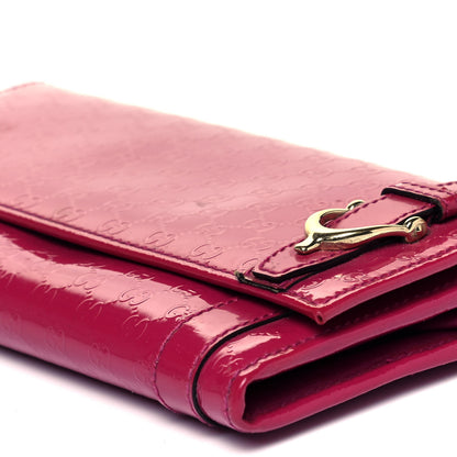 Gucci Patent Microguccissima Nice Wallet Bright Bouganville 9 of 9