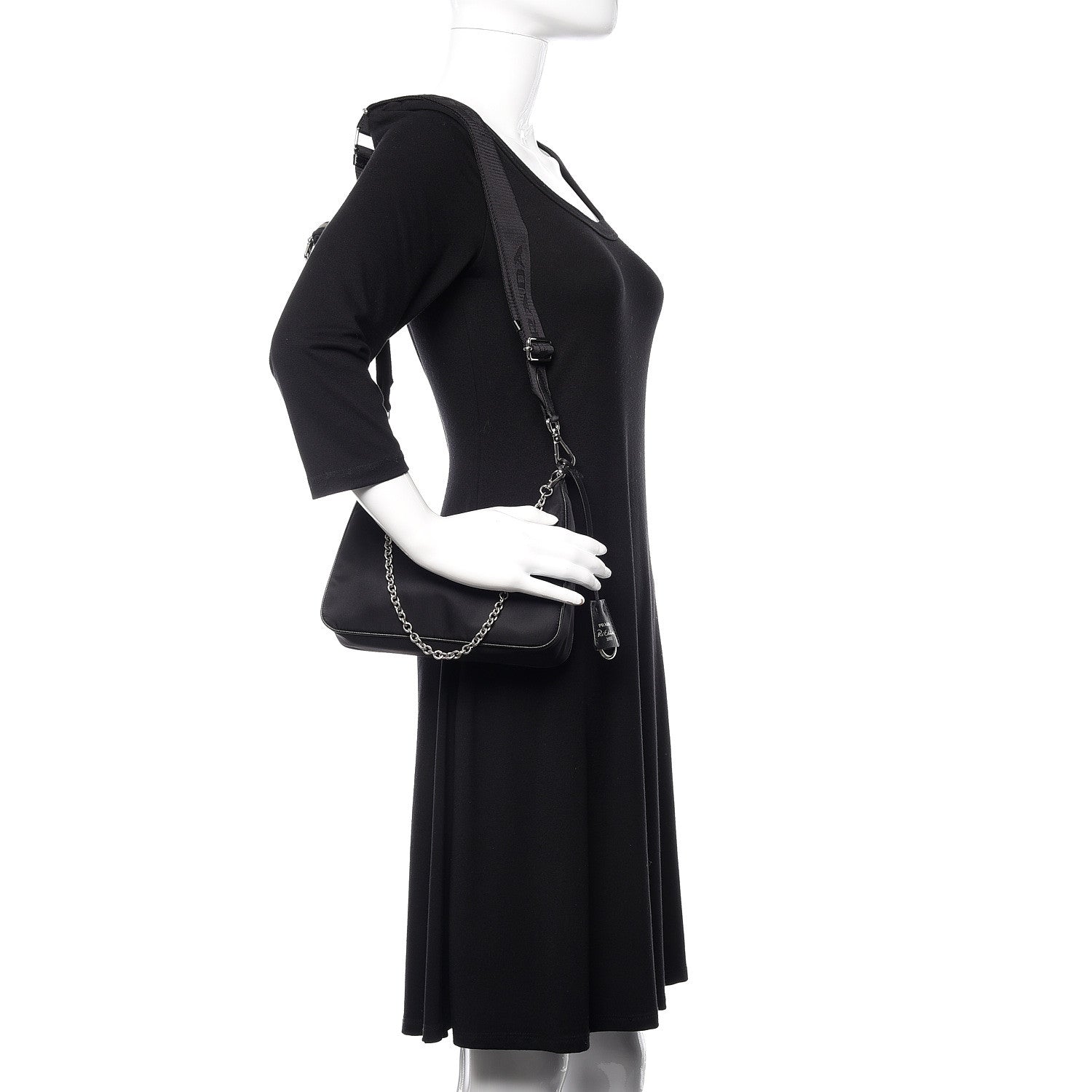 Prada Nylon Re-Edition 2005 Shoulder Bag Black 2 of 12