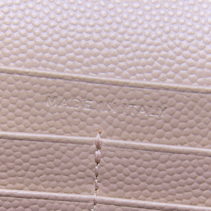 Saint Laurent Grain De Poudre Matelasse Chevron Monogram Chain Wallet Pale Pink 6 of 9