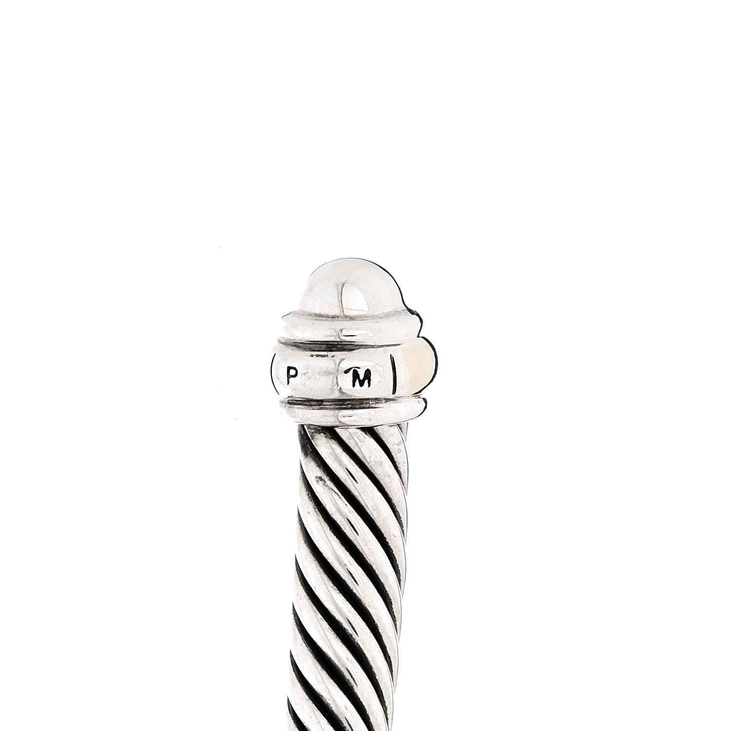 David Yurman Sterling Silver 18K Yellow Gold 4mm Cable Classics Bracelet 4 of 4