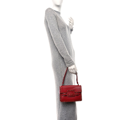 Valentino Garavani Calfskin Rockstud Flap Shoulder Bag Rosso Valentino 2 of 13