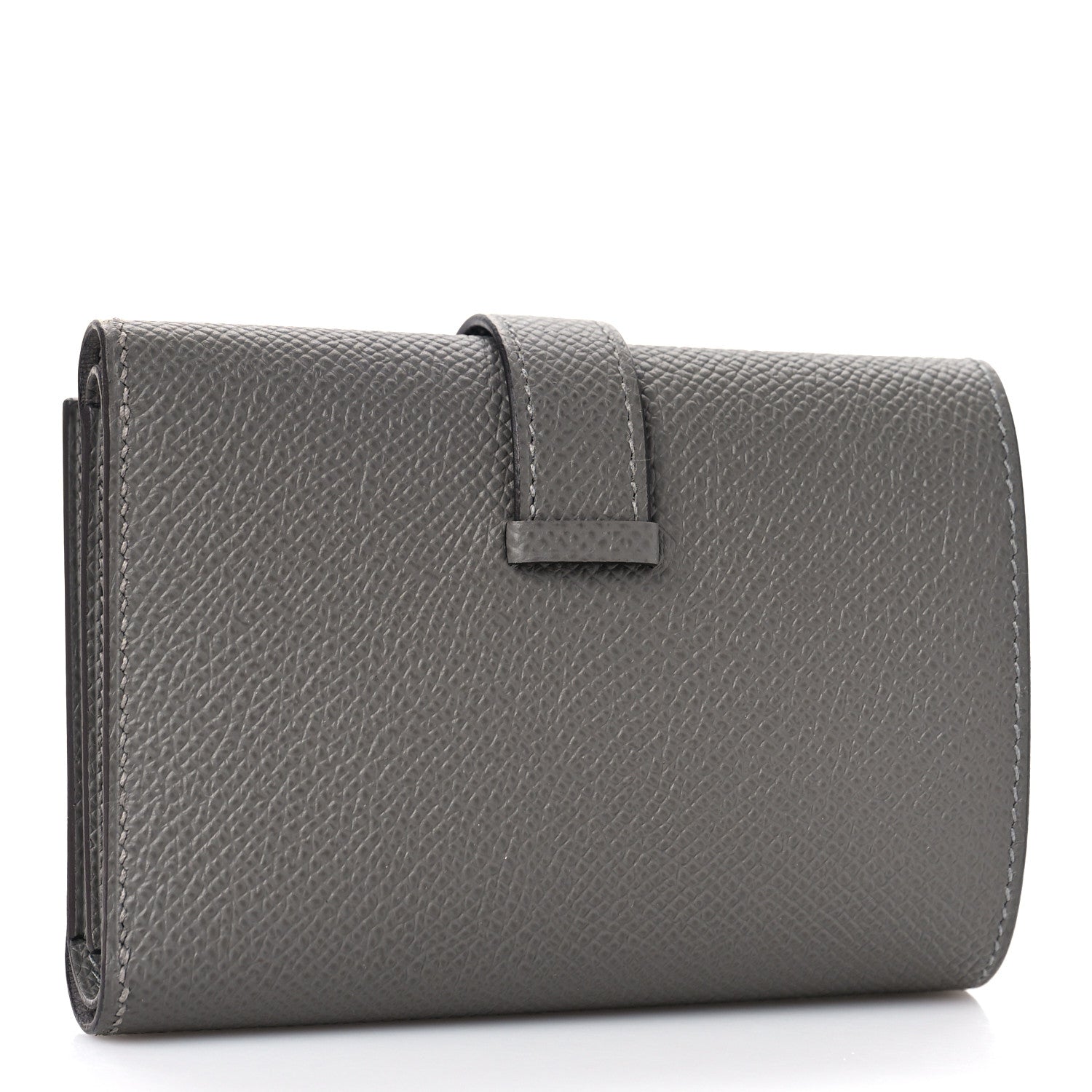 Hermes Epsom Tri-Fold Compact Bearn Wallet Gris Meyer 3 of 9