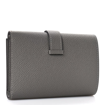 Hermes Epsom Tri-Fold Compact Bearn Wallet Gris Meyer 3 of 9