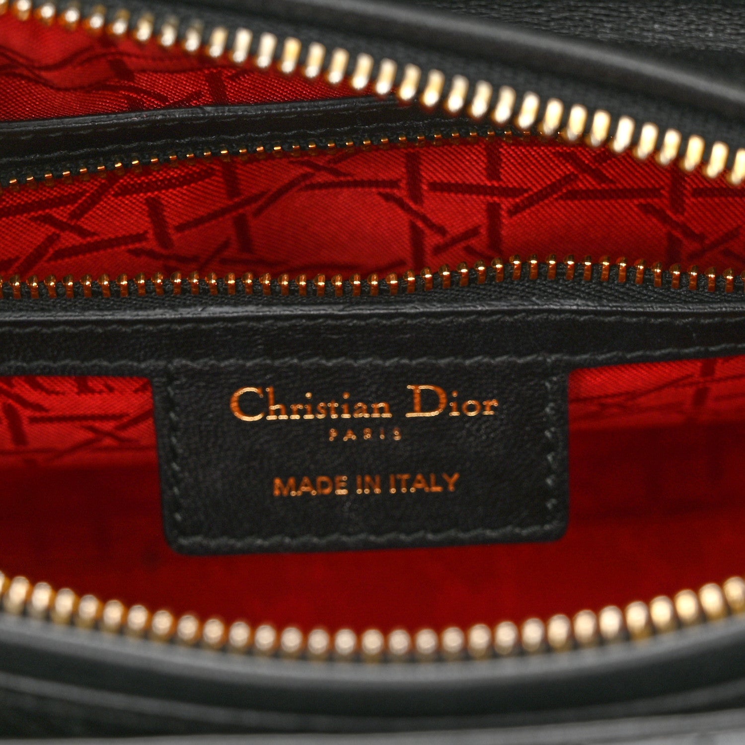 Christian Dior Lambskin Cannage Medium Lady Dior Black 6 of 11