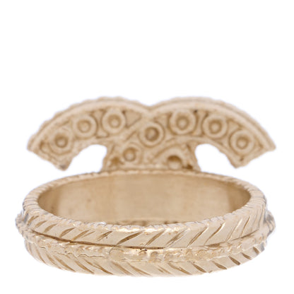 Chanel Pearl CC Ring 51/5.75 Gold 5 of 8