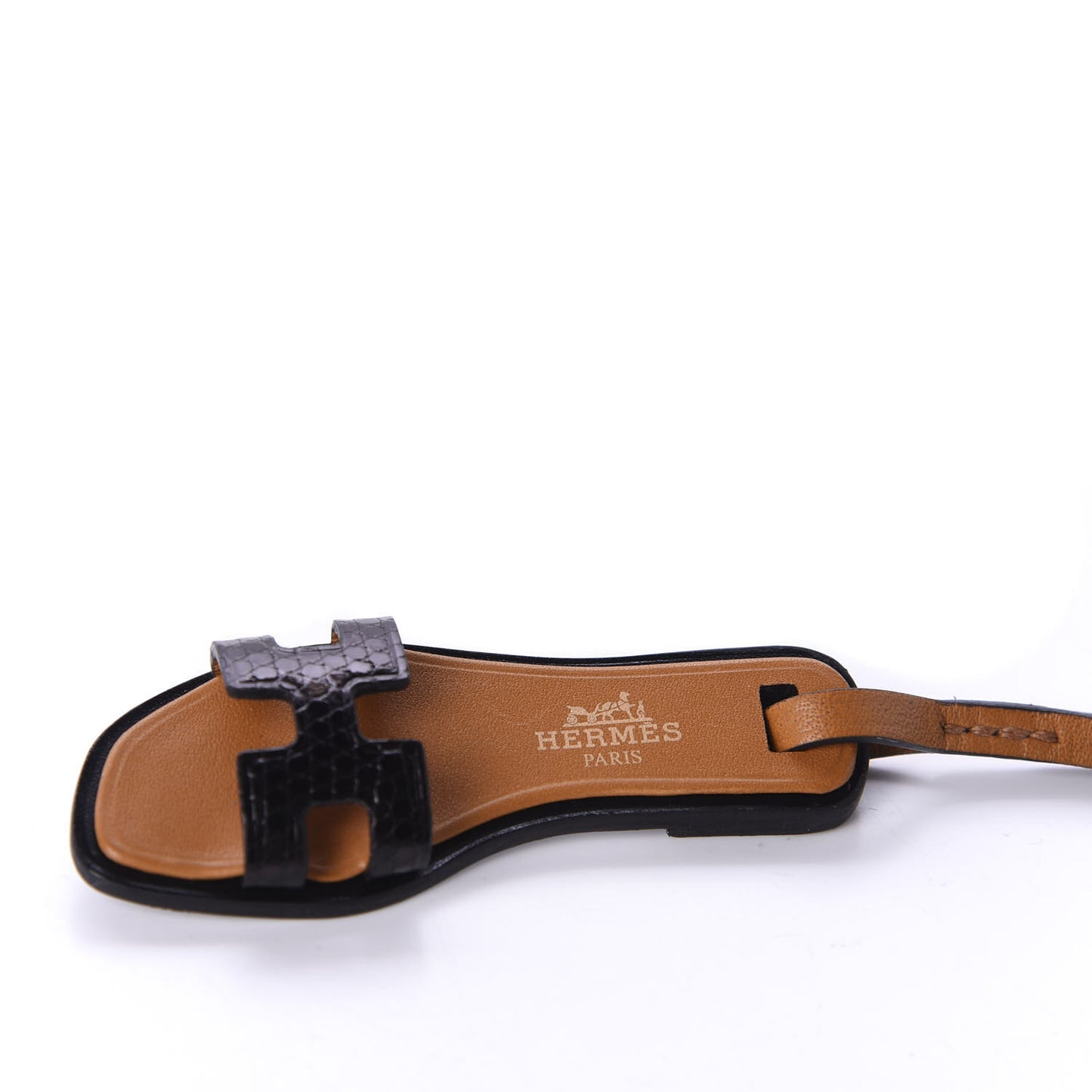 Porosus Crocodile Nano Bag Charm Black