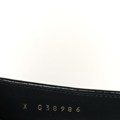 Chanel Lambskin Patent Calfskin Cap Toe Ankle Chain Ballerina Flats 39 Black 8 of 8