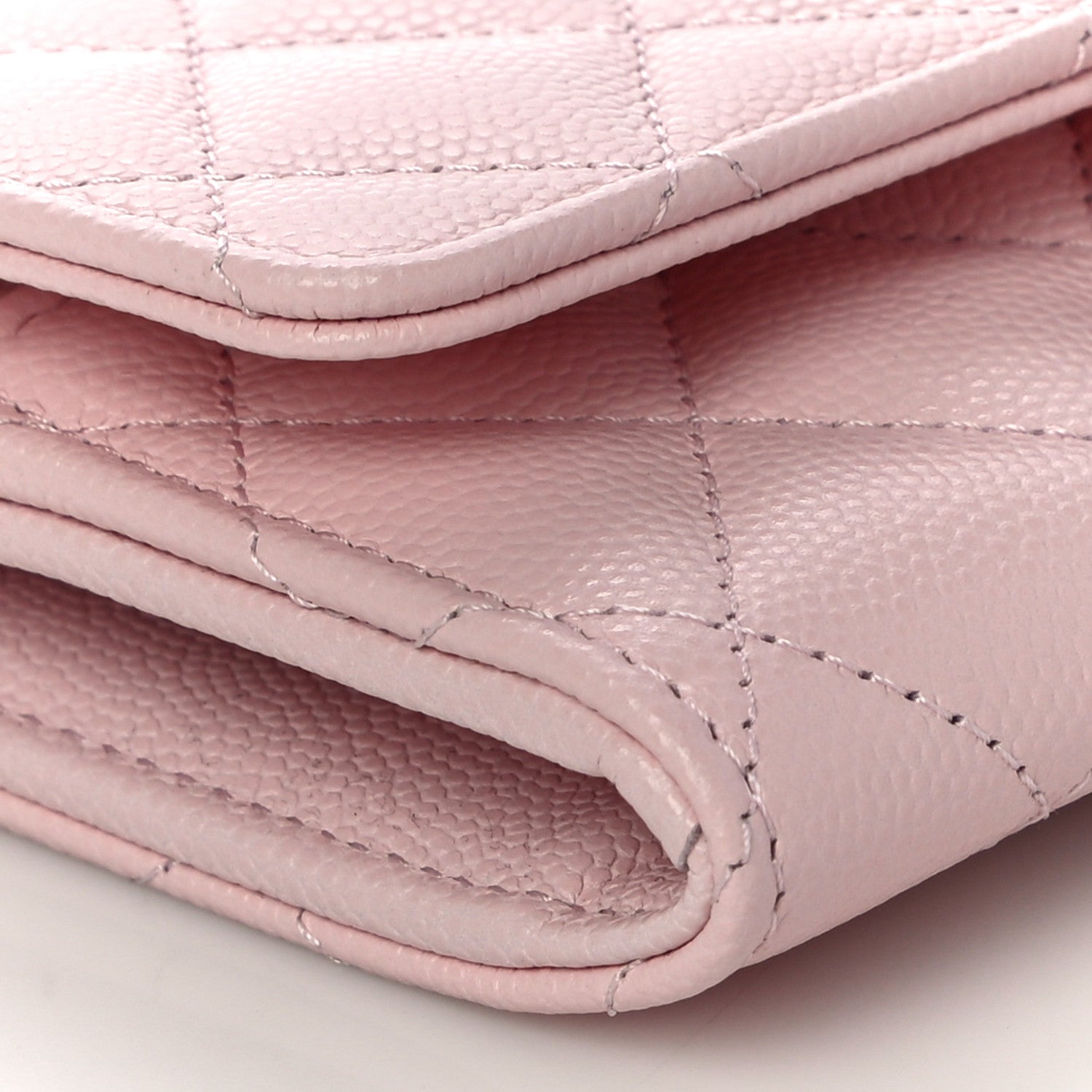 Chanel Caviar Quilted Crystal CC Large Gusset Flap Wallet Pink 10 of 11