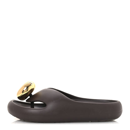 Loewe Foam Rubber Paula's Ibiza Pebble Toe Post Sandals 37 Shitake 1 of 12