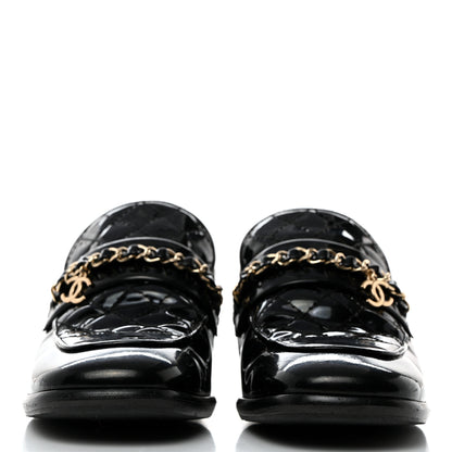 Chanel Patent Calfskin CC Chain Mocassin Loafers 36 Black 2 of 11