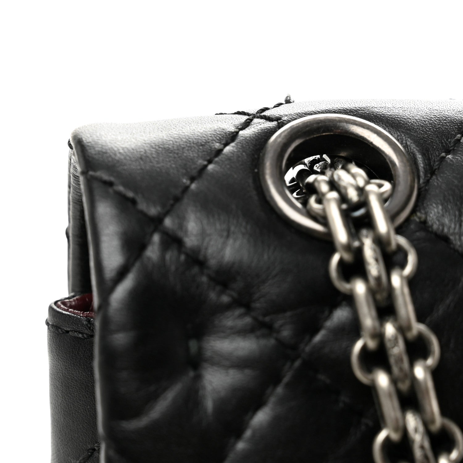 Chanel Aged Calfskin Quilted 2.55 Reissue 225 Flap Black 11 of 12