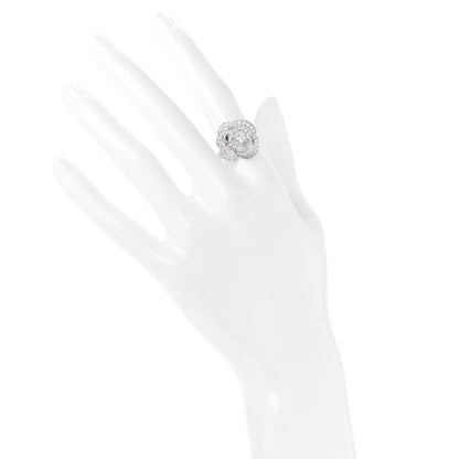Chanel 18K White Gold Diamond Fil de Camelia Ring 52 6 2 of 6