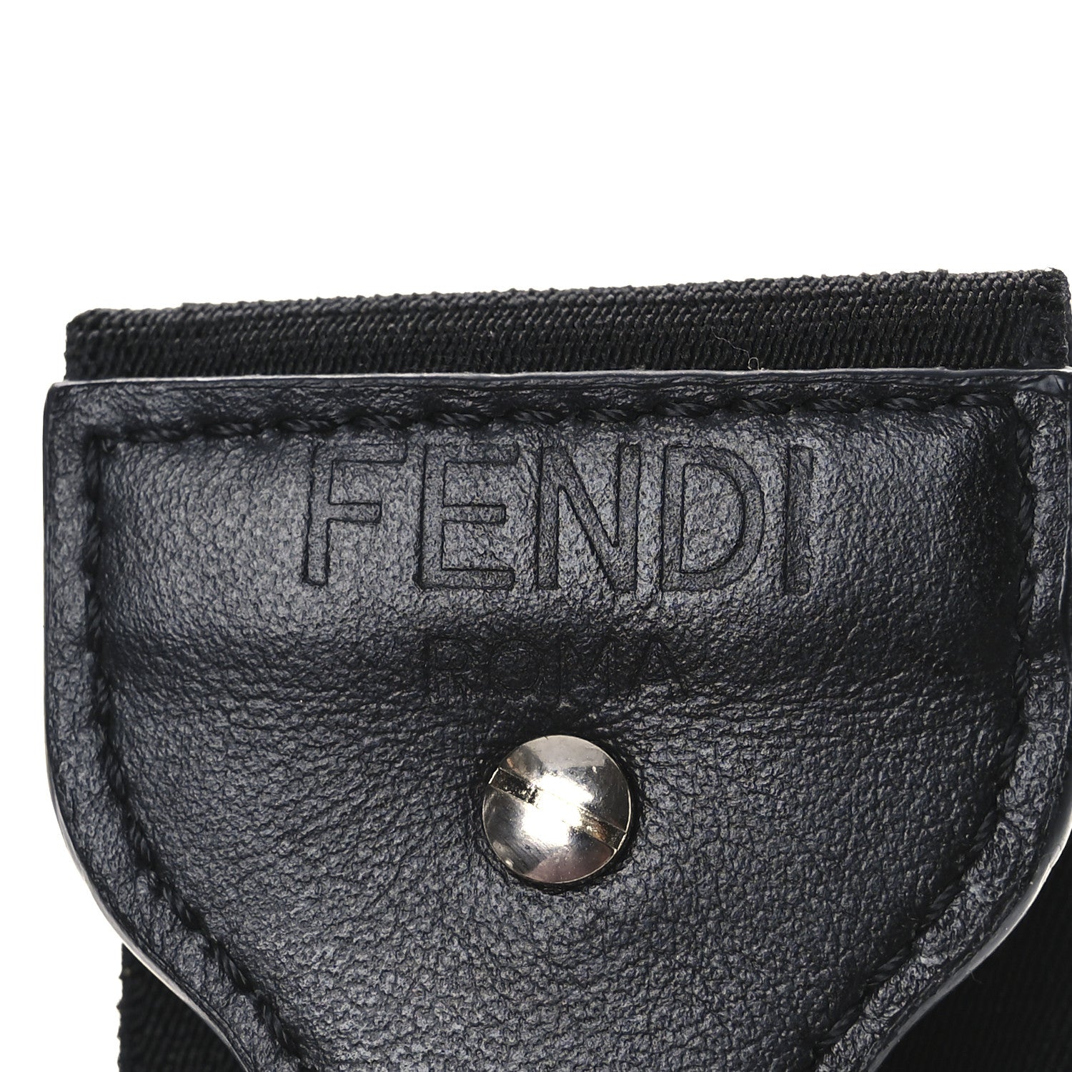Fendi Calfskin Elastic FF Mini Strap Black 4 of 4