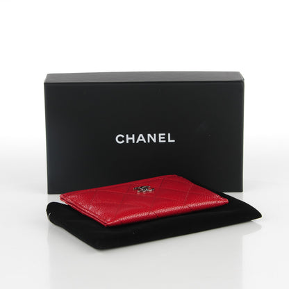 Chanel Caviar Quilted Card Holder Red 4 of 8
