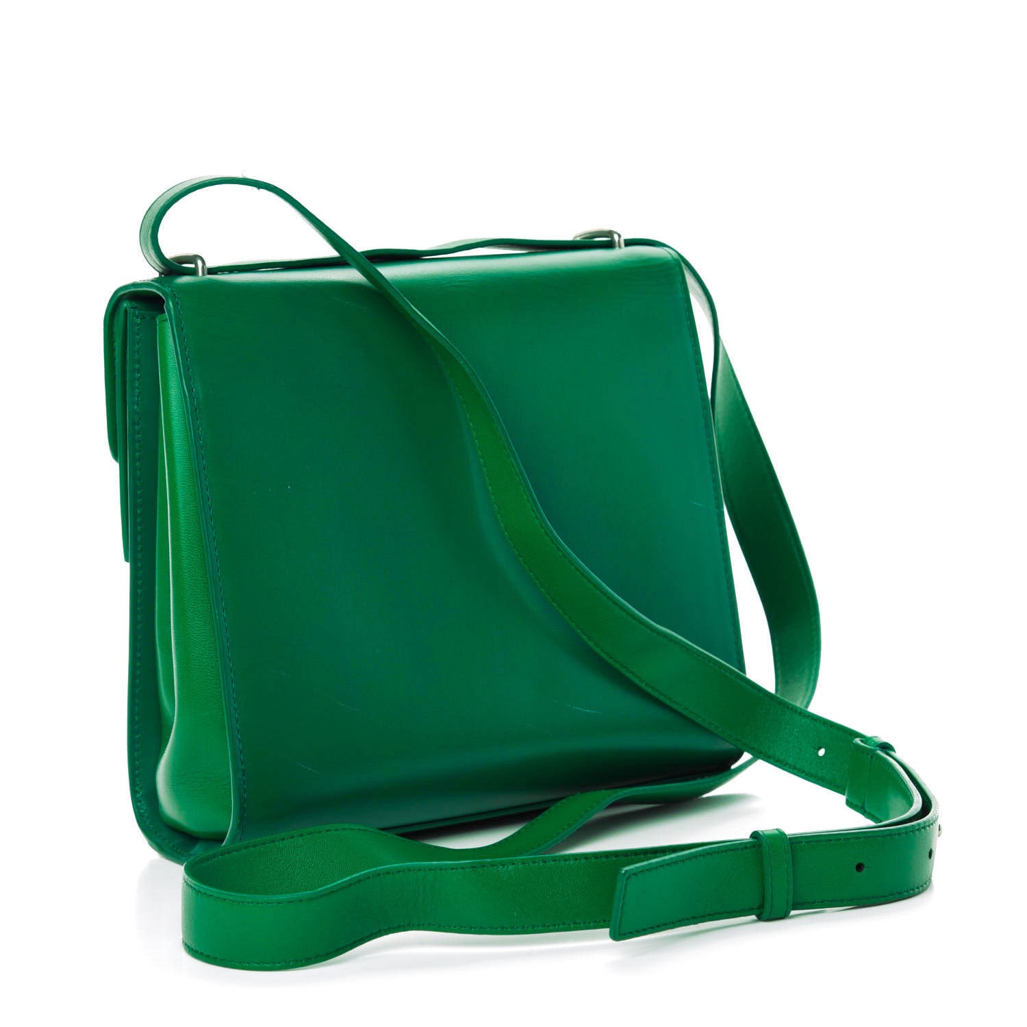 Bottega Veneta Box Calfskin Nappa Clip Bag Racing Green 3 of 12