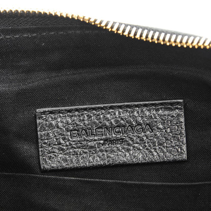 Balenciaga Chevre Gold Metallic Edge Hardware Pouch Black 6 of 7
