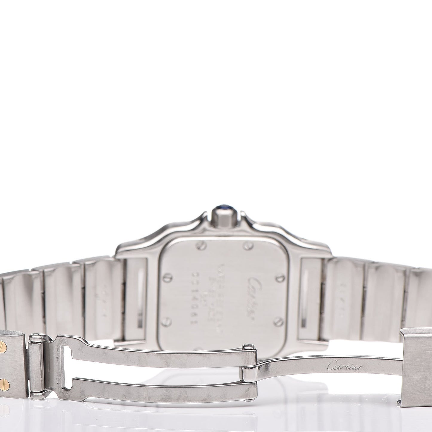 Stainless Steel 18K Yellow Gold 24mm Santos De Cartier Galbee Quartz Watch