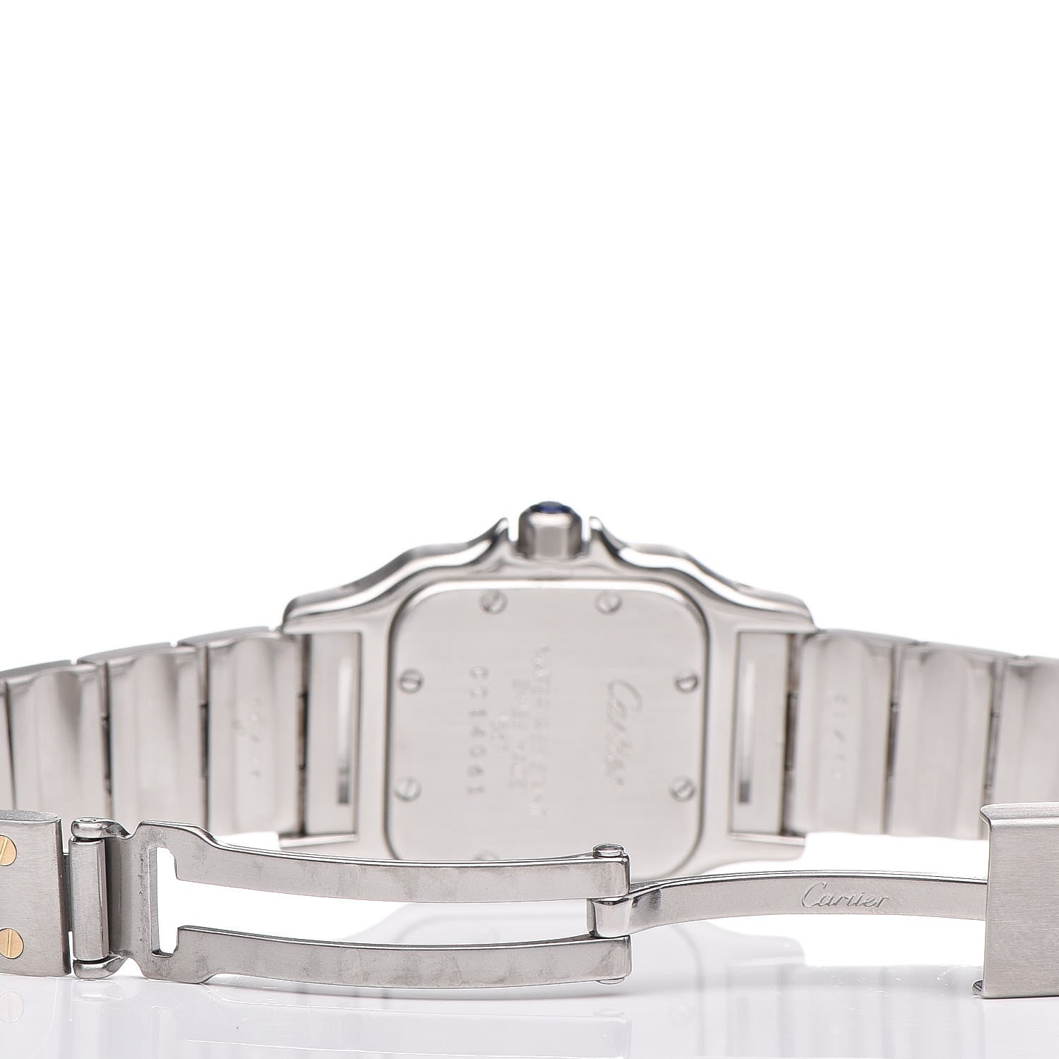 Cartier Stainless Steel 18K Yellow Gold 24mm Santos De Cartier Galbee Quartz Watch 5 of 6