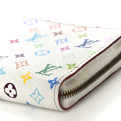 Louis Vuitton Monogram Multicolor Zippy Coin Purse Wallet White Litchi 9 of 14