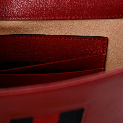 Gucci Textured Calfskin Web Mini Rajah Slim Flap Shoulder Bag Romantic Cherry 7 of 11