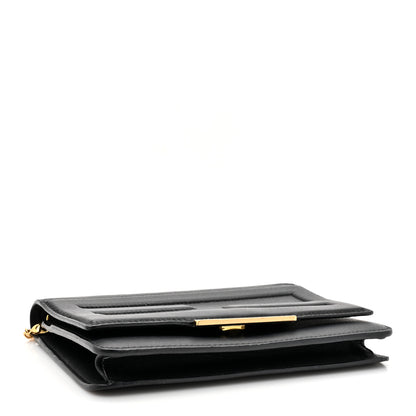 Fendi Vitello Flamingo Tube Wallet on Chain Black 4 of 14