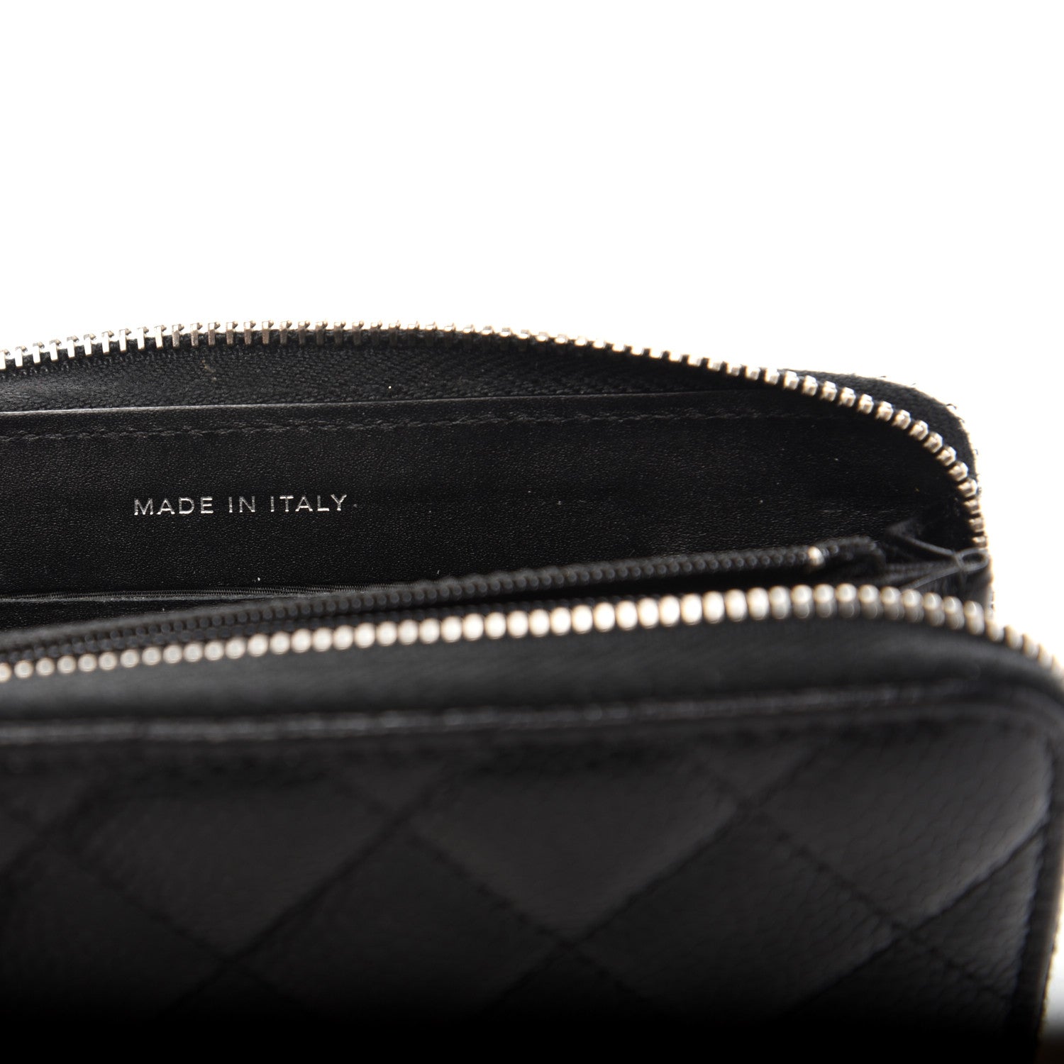 Chanel Caviar Quilted Small Gusset Zip Around Wallet Black 9 of 12