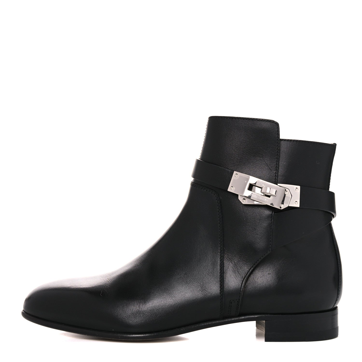 Hermes Calfskin Neo Low Boots 36.5 Black 1 of 11