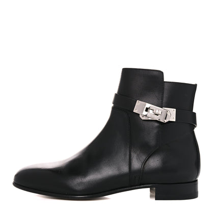Hermes Calfskin Neo Low Boots 36.5 Black 1 of 11