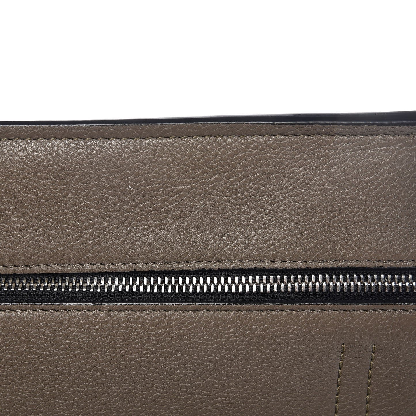 Drummed Calfskin Medium Edge Shoulder Bag Grey