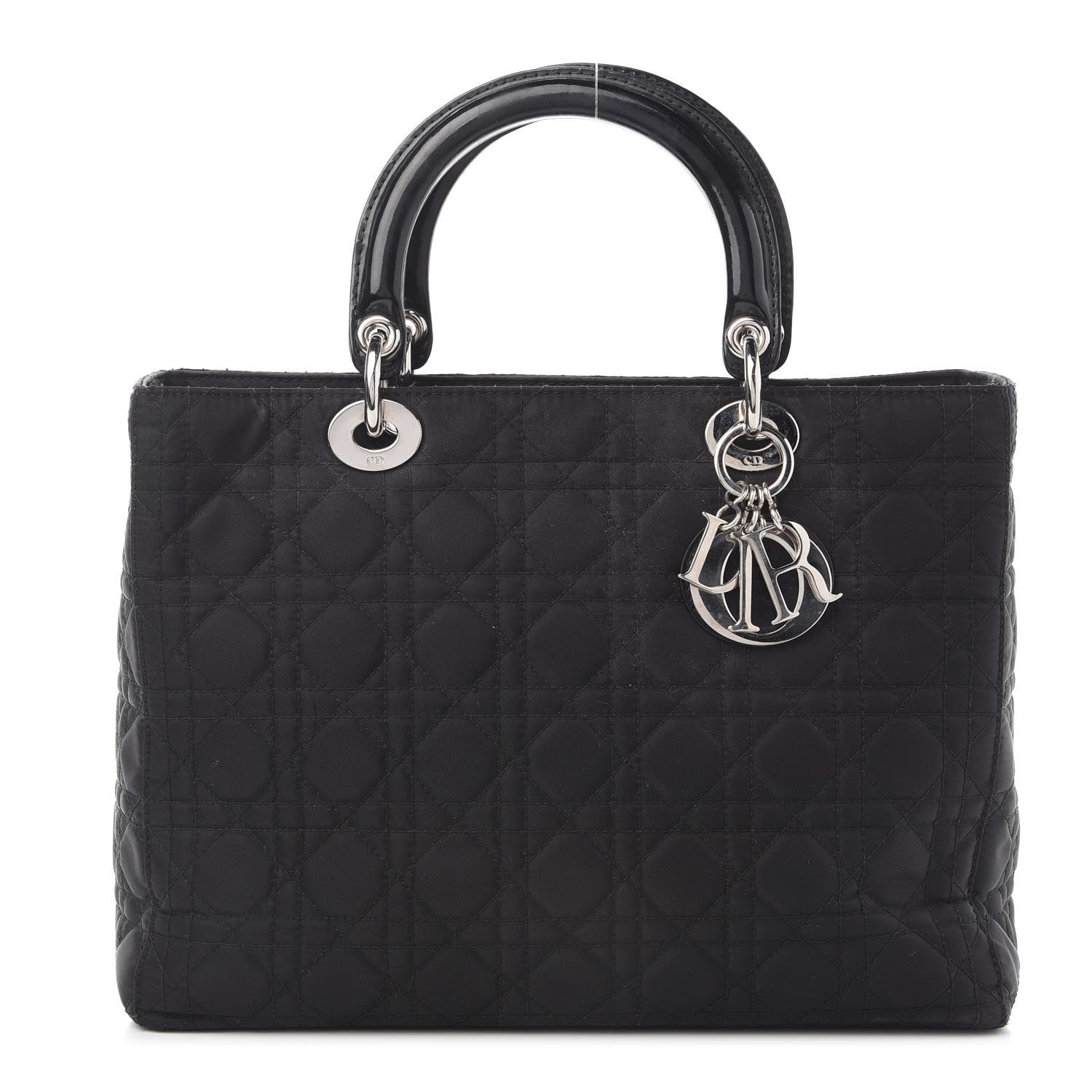 Christian Dior Nylon Cannage Large Lady Dior Black 1 of 11