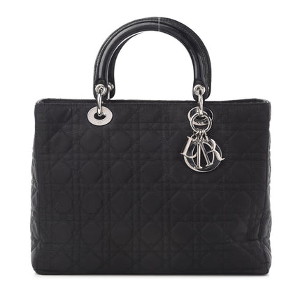 Christian Dior Nylon Cannage Large Lady Dior Black 1 of 11