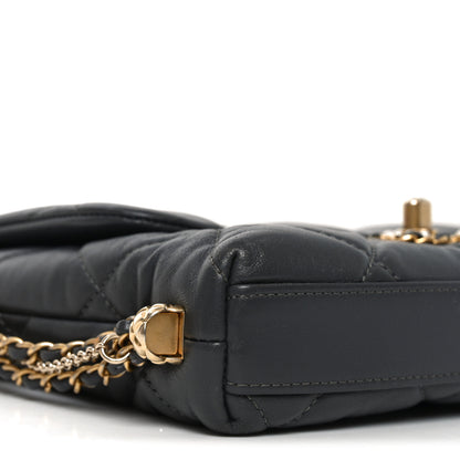 Chanel Lambskin Quilted Mini Crush On Chains Flap Bag Grey 9 of 10