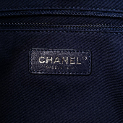 Chanel Mixed Fibers Small Deauville Tote Navy Blue 7 of 10