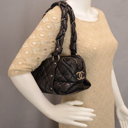 Chanel Distressed Lambskin Lady Braid Small Tote Black 2 of 9