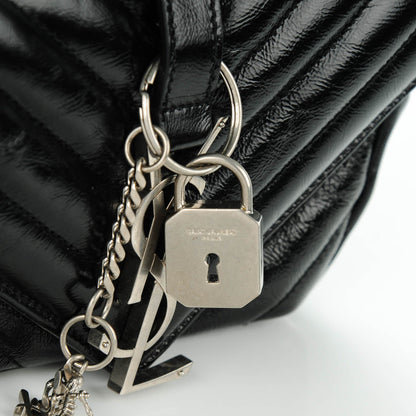 Saint Laurent Sheepskin Matelassé Monogram Classic Baby Punk Chain Bag Black 10 of 10