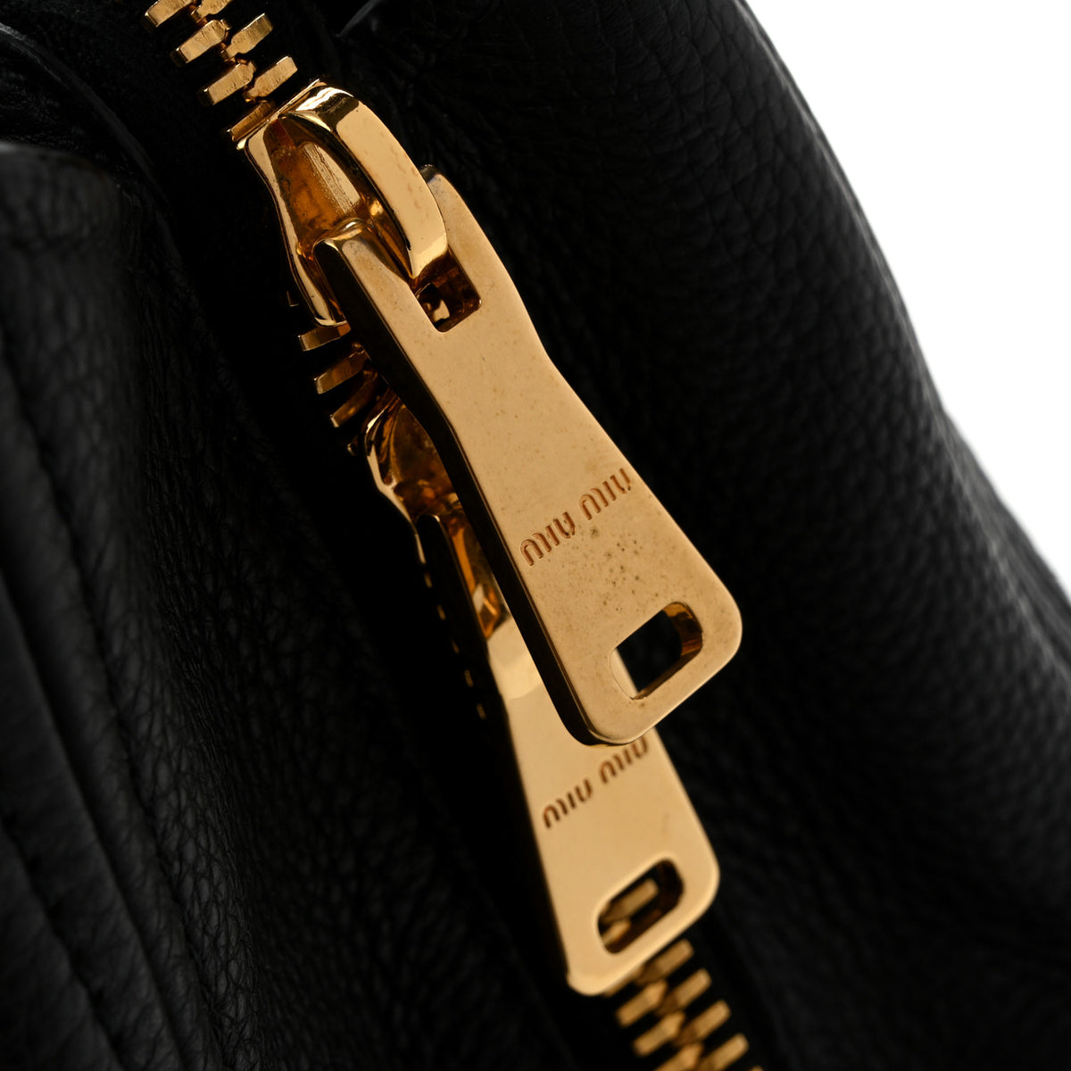 Miu Miu Vitello Daino Caribu Tote Black 11 of 14