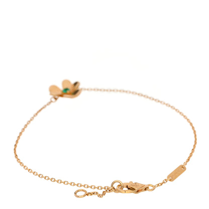 Van Cleef & Arpels 18K Yellow Gold Emerald Mini Frivole Bracelet 2 of 4