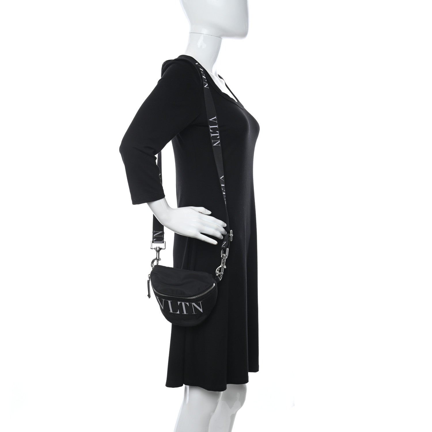 Valentino Garavani Nylon VLTN Shoulder Bag Black 2 of 9