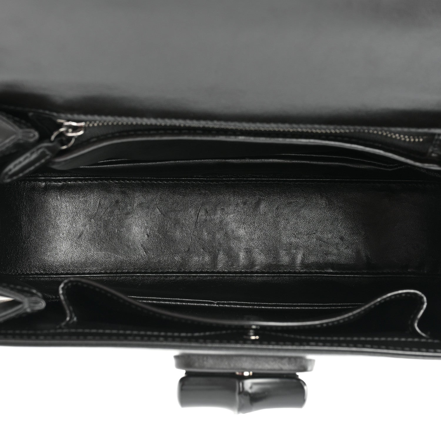 Gucci Boarded Dyana Lux Calfskin Web Monochrome Medium Bamboo 1947 Top Handle Bag Black 6 of 11