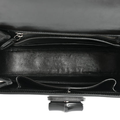Gucci Boarded Dyana Lux Calfskin Web Monochrome Medium Bamboo 1947 Top Handle Bag Black 6 of 11