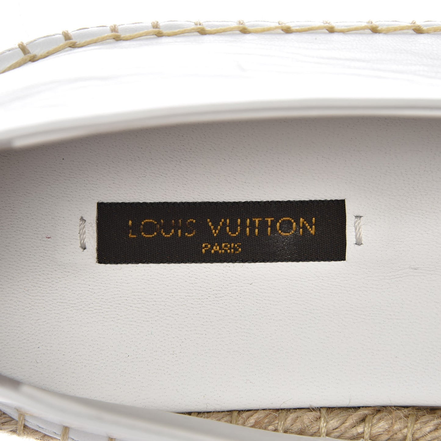 Lambskin Front Pier Espadrille Flats 38.5 White