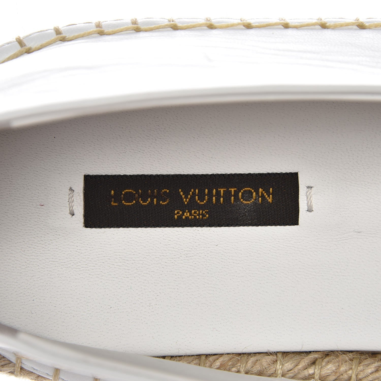 Louis Vuitton Lambskin Front Pier Espadrille Flats 38.5 White 17 of 18