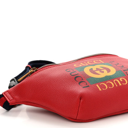 Gucci Grained Calfskin Small Logo Belt Bag Hibiscus Red 9 of 10