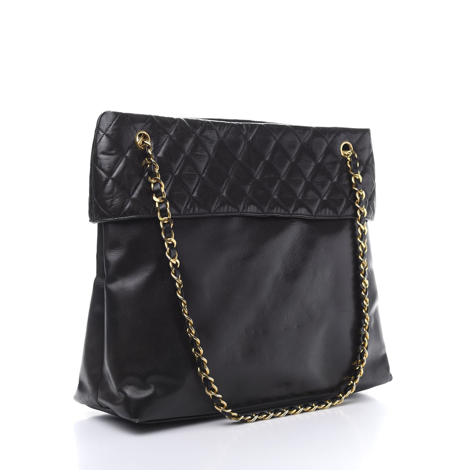 Chanel Calfskin Quilted Large Shoulder Bag Black 3 of 12