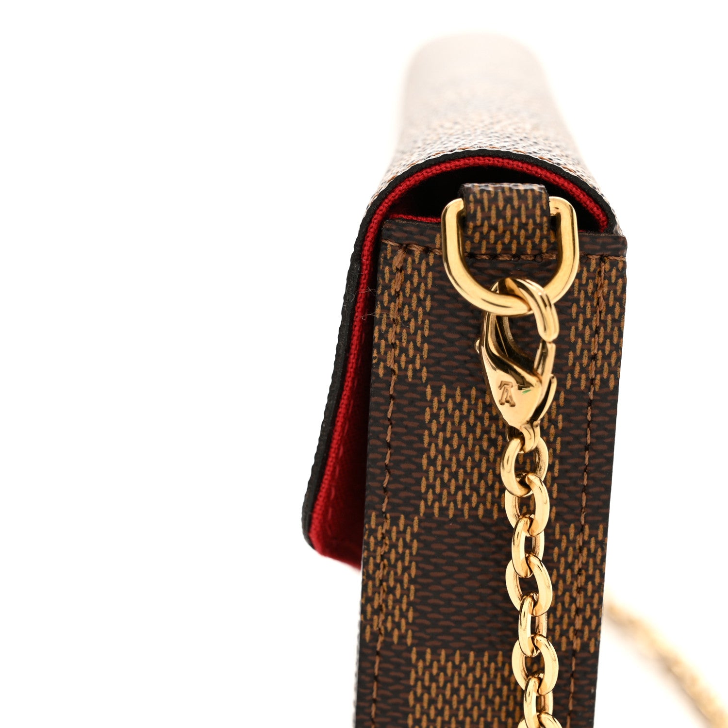 Louis Vuitton Damier Ebene Pochette Felicie Chain Wallet 12 of 13